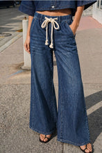 Load image into Gallery viewer, rope tie jeans