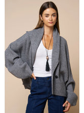 Load image into Gallery viewer, black button sweater