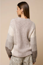 Load image into Gallery viewer, colorblock cable sweater