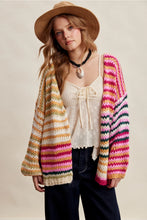 Load image into Gallery viewer, brite stripe cardi