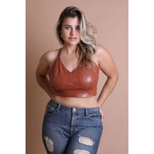 Load image into Gallery viewer, faux leather bralette- last call