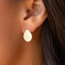 Load image into Gallery viewer, hammered tear drop ear charms

