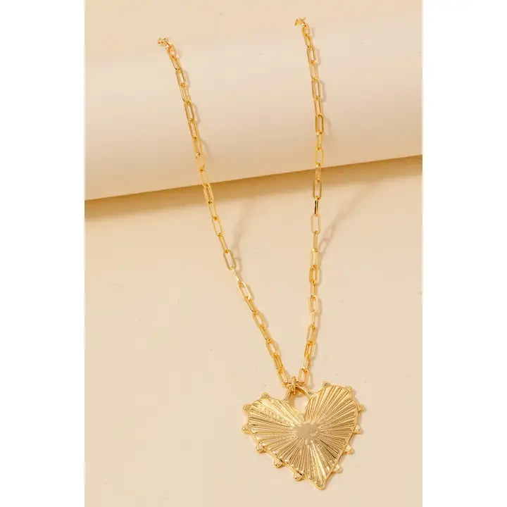 gold dipped heart necklace