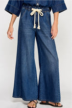 Load image into Gallery viewer, rope tie jeans
