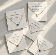 Load image into Gallery viewer, Month code paperclip neck charm
