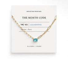 Load image into Gallery viewer, Month code paperclip neck charm

