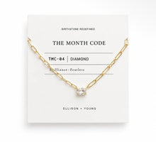 Load image into Gallery viewer, Month code paperclip neck charm
