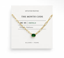 Load image into Gallery viewer, Month code paperclip neck charm
