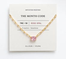 Load image into Gallery viewer, Month code paperclip neck charm
