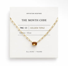 Load image into Gallery viewer, Month code paperclip neck charm
