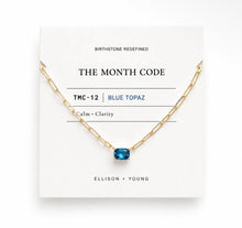 Load image into Gallery viewer, Month code paperclip neck charm

