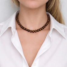 Load image into Gallery viewer, tigers eye bead neck charm
