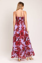 Load image into Gallery viewer, cranberry floral ankle dress
