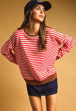 Load image into Gallery viewer, soft stripe sweatshirt
