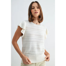 Load image into Gallery viewer, ruffle sleeve sweater
