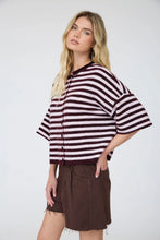 Load image into Gallery viewer, short sleeve stripe cardi
