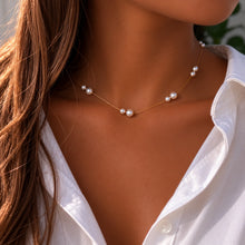 Load image into Gallery viewer, dainty pearle neck charm
