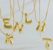 Load image into Gallery viewer, bubble letter necklace
