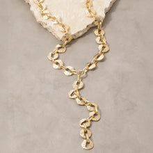 Load image into Gallery viewer, hammered coin lariat neck charm
