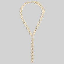 Load image into Gallery viewer, hammered coin lariat neck charm
