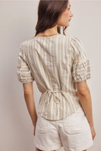 Load image into Gallery viewer, olive stripe top
