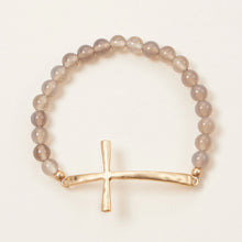 Load image into Gallery viewer, stone cross bracelet
