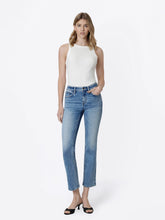 Load image into Gallery viewer, mid rise medium wash ankle jean

