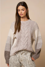 Load image into Gallery viewer, colorblock cable sweater
