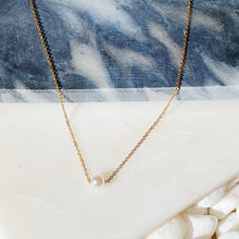 Load image into Gallery viewer, single pearl neck charm

