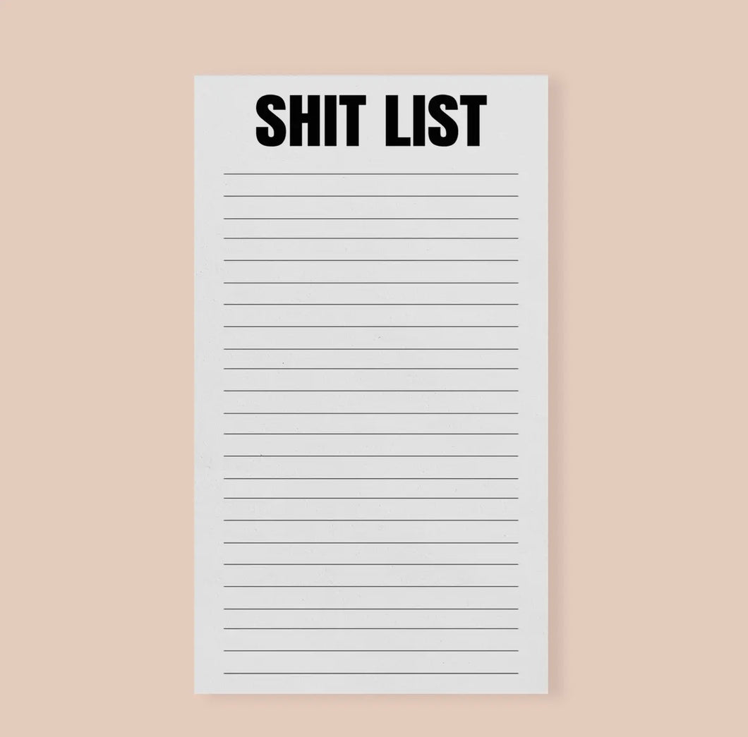 shit list notepad