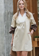 Load image into Gallery viewer, khaki colorblock dress
