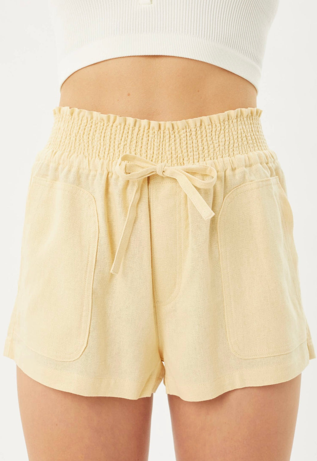 linen pocket shorts