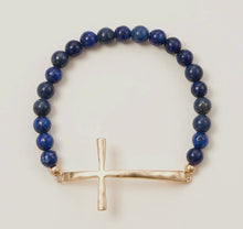 Load image into Gallery viewer, stone cross bracelet
