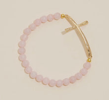 Load image into Gallery viewer, stone cross bracelet

