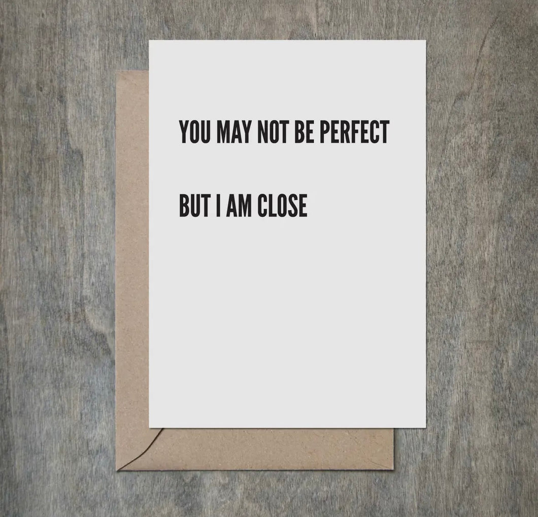 you may not be perfect card