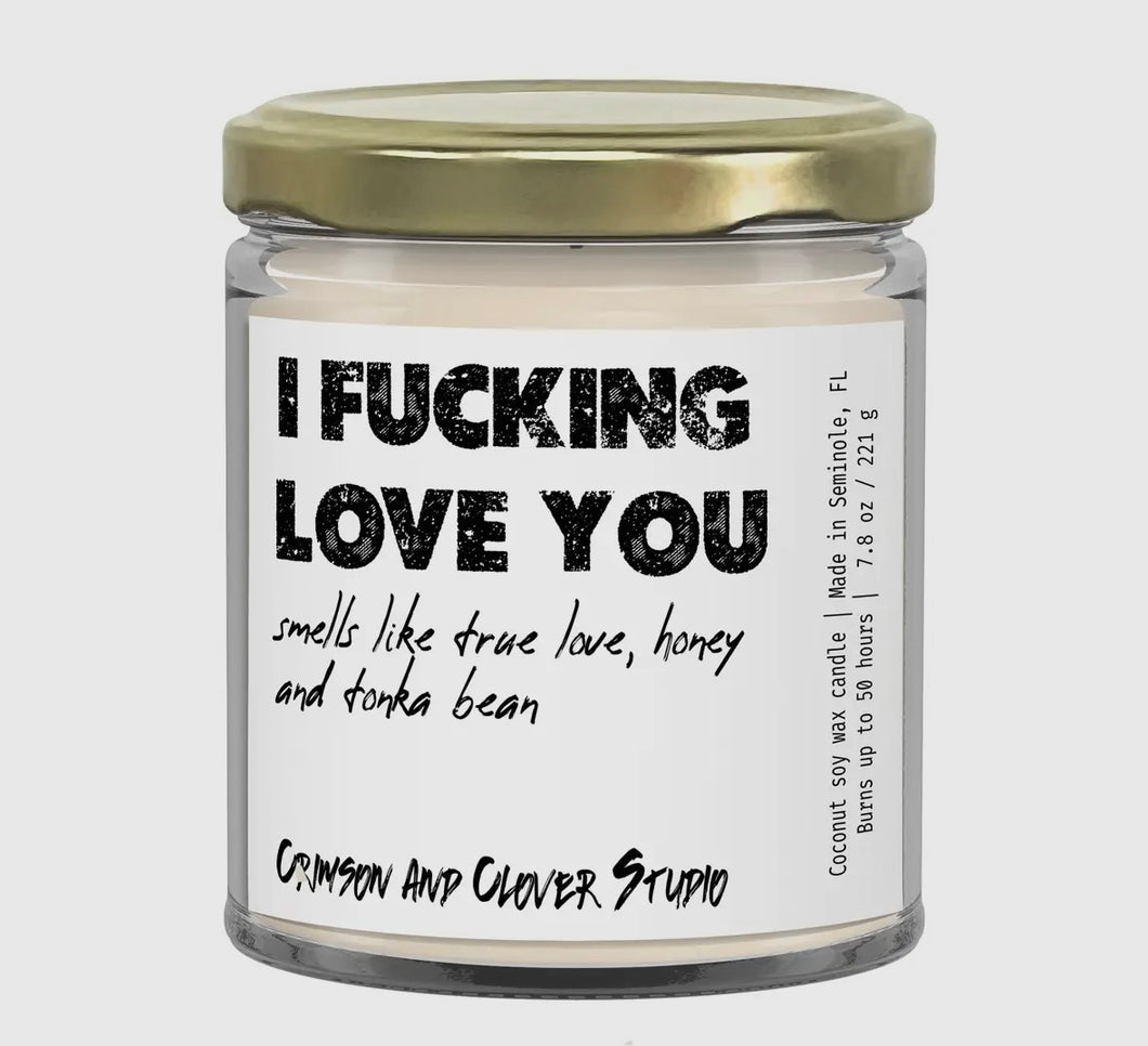 i love you candle