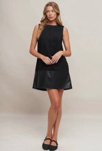 Load image into Gallery viewer, black faux suede dress
