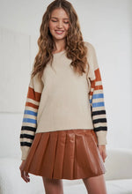 Load image into Gallery viewer, stripe sleeve pullover
