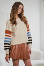 Load image into Gallery viewer, stripe sleeve pullover
