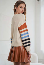 Load image into Gallery viewer, stripe sleeve pullover

