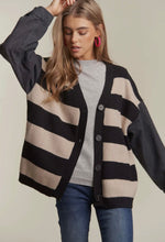 Load image into Gallery viewer, toffee stripe cardi
