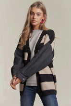 Load image into Gallery viewer, toffee stripe cardi
