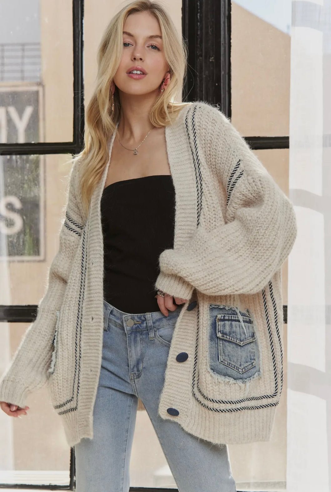 denim cardi