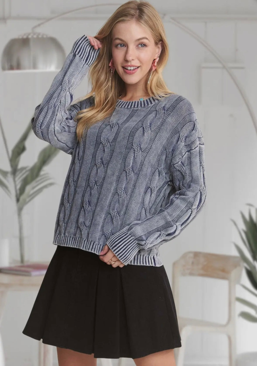 vintage cable sweater