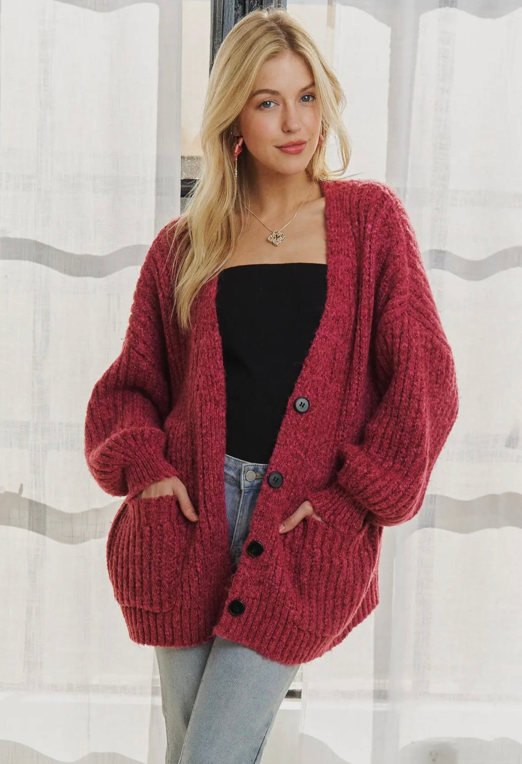 raspberry cardi