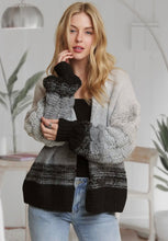 Load image into Gallery viewer, charcoal ombre cardi
