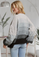 Load image into Gallery viewer, charcoal ombre cardi
