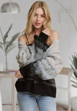 Load image into Gallery viewer, charcoal ombre cardi
