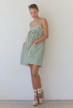Load image into Gallery viewer, green stripe babydoll
