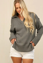 Load image into Gallery viewer, charcoal prep sweater
